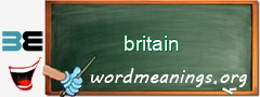 WordMeaning blackboard for britain